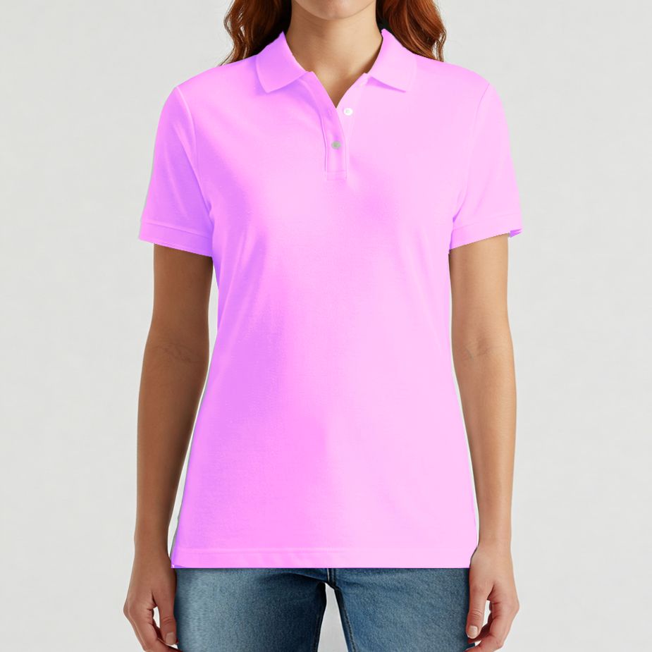 camisa-mulher-gola-polo-rosa