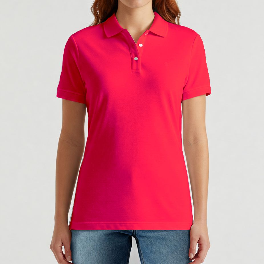 camisa-mulher-gola-polo-vermelha