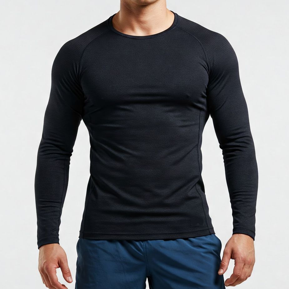 camiseta-homem-dry-fit-preta-manga-longa