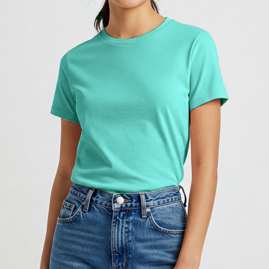 camiseta-mulher-baby-look-verde-agua