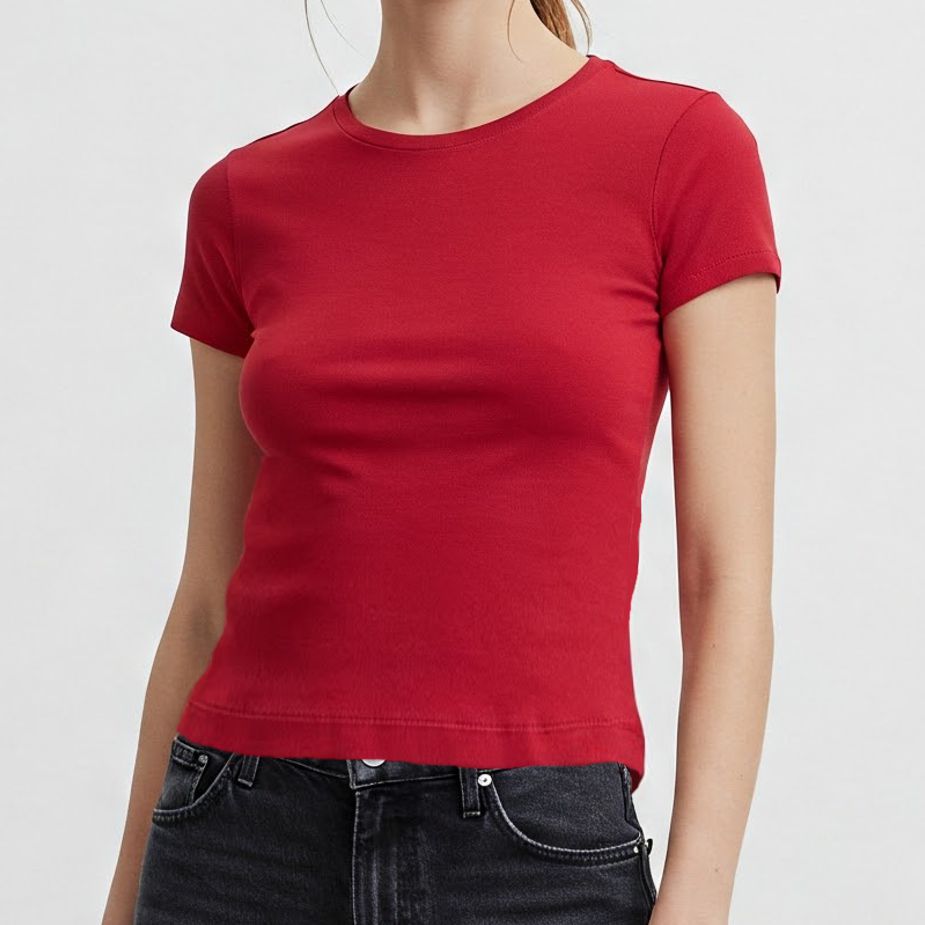 camiseta-mulher-baby-look-vermelha